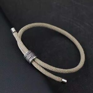 Men’s Rope Bracelet Khaki and Blue